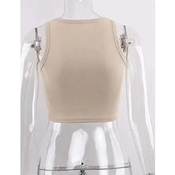 MISSACTIVER Women Sleeveless Crop Tank Top - Comfort & Style