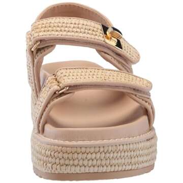 Steve Madden Women's BIGMONA Sandal, Natural Raffia, 6