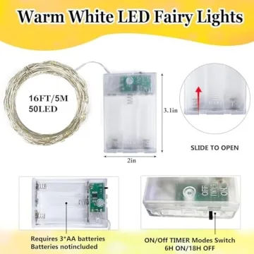 Affordable 4-Pack Fairy Lights with Timer and Waterproof Design
