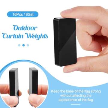 Copkim 16-Piece Outdoor Magnetic Curtain Weights for Home Decor, Waterproof & Durable