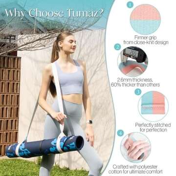 Tumaz Yoga Mat Strap with Extra Thick Comfort & Durability