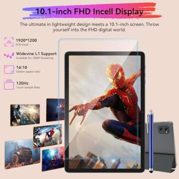 BESTTAB 2025 Android 14 Tablet 10 inch Octa-Core with 24GB RAM 256GB ROM Expandable to 2TB, 1920x120...