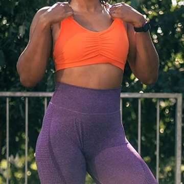 Aoxjox Women's Ruched Sports Bra - Medium Support & Style