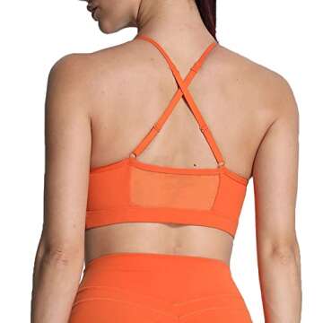 Aoxjox Women's Ruched Sports Bra - Medium Support & Style