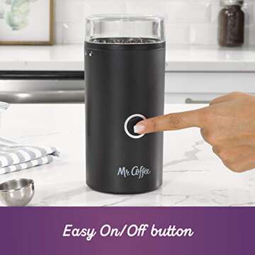 Mr. Coffee® Coffee Grinder - Versatile and Efficient Grinding for Fresh Brews