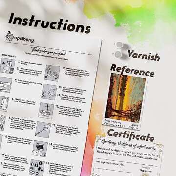 Opalberry Paint by Numbers for Adults Framed - Adults' Paint-by-Number Kits on Canvas - Paint by Numbers for Adults with Frame - DIY Painting by Numbers for Adults - Paint by Numbers Canvas Sunrise