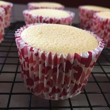 Huaswan Heart Cupcake Liners Paper Standard Baking Cups for Valentine's Day and Wedding, 100-Count