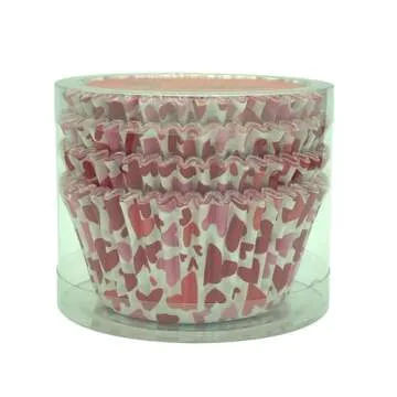 Huaswan Heart Cupcake Liners Paper Standard Baking Cups for Valentine's Day and Wedding, 100-Count