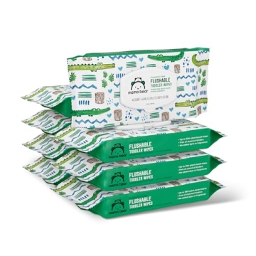 Mama Bear Flushable Toddler Wipes - Plant-Based Care