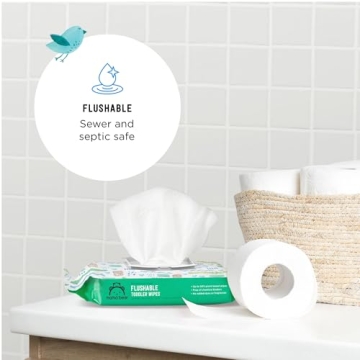 Mama Bear Flushable Toddler Wipes - Plant-Based Care