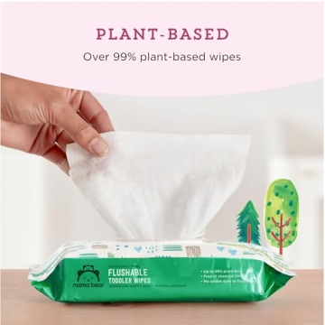 Mama Bear Flushable Toddler Wipes - Plant-Based Care