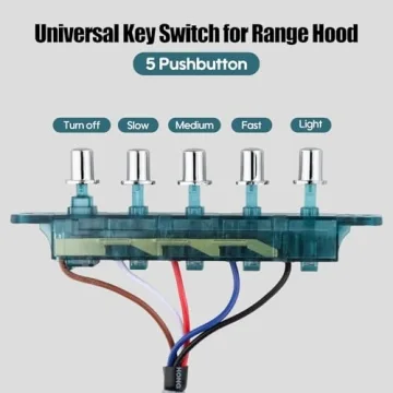 Universal 5-Button Range Hood Keyboard Switch Replacement