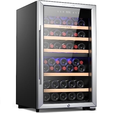 UNTOMAX Wine Fridge Dual Zone for 52 Bottles
