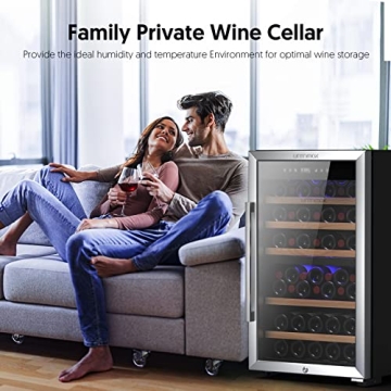 UNTOMAX Wine Fridge Dual Zone for 52 Bottles