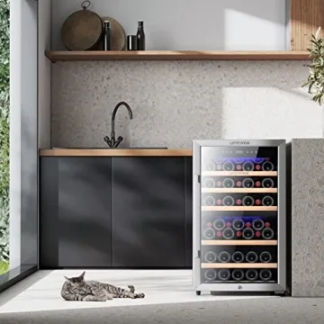 UNTOMAX Wine Fridge Dual Zone for 52 Bottles