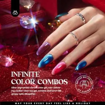 Beetles Cat Eye Gel Nail Polish Set, 20 Colors Magnetic Gel Polish Red Purple Blue Color Polish Set with Double-ended Pen and Magnet, Base&Top Coat, Manicured Soak Off UV Spring Gifts for Women