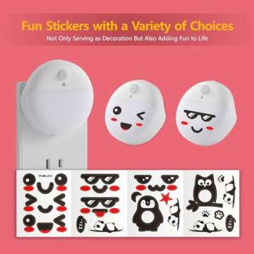 YUNLEX 2 Pack Plug in Night Light with Motion Sensor and Dusk to Dawn Sensor, Stepless Dimming, Red ...