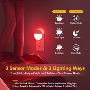 YUNLEX Night Light with Motion Sensor and Stepless Dimming