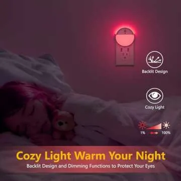 YUNLEX Night Light with Motion Sensor and Stepless Dimming