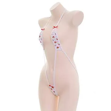 YOMORIO Micro Bikini Strawberry String Lingerie Set Anime Cosplay Thong Bikini (style3)