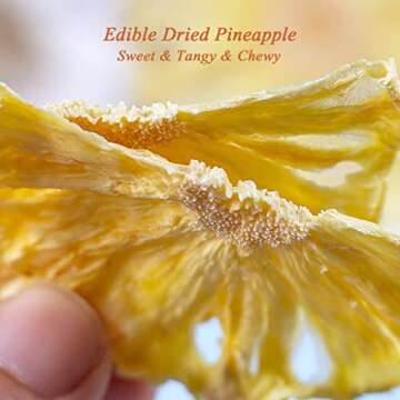 Mkostlich Dried Pineapple Slices - Dehydrated Natural Pineapple for Cocktails, Baking & Tea