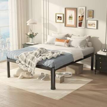 Yitong Angel 18 Inch Queen Heavy Duty Metal Bed Frame