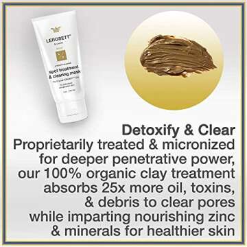 LEROSETT Organic Acne Treatment & Mask - 3oz