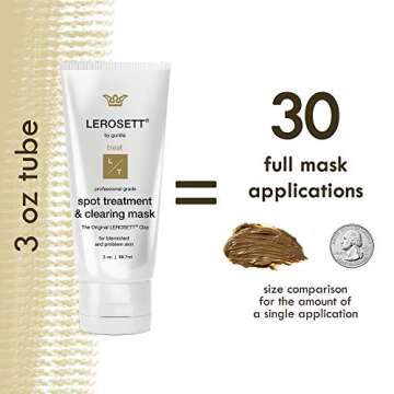 LEROSETT Organic Acne Treatment & Mask - 3oz