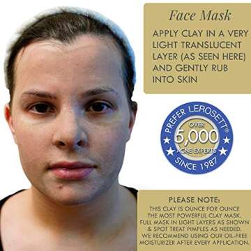 LEROSETT Organic Acne Treatment & Mask - 3oz