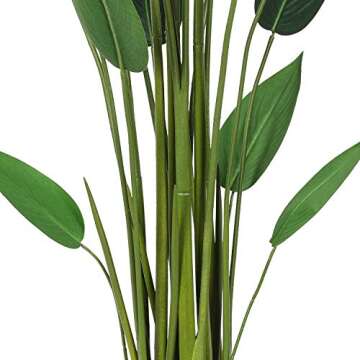 Artiflr 2Pack 5.3Ft Artificial Bird of Paradise Plant Fake Tropical Palm Tree with 25 Detachable Trunks Faux Tropical Plant Tree for Indoor Outdoor, Perfect for Home Garden Office Store Decoration