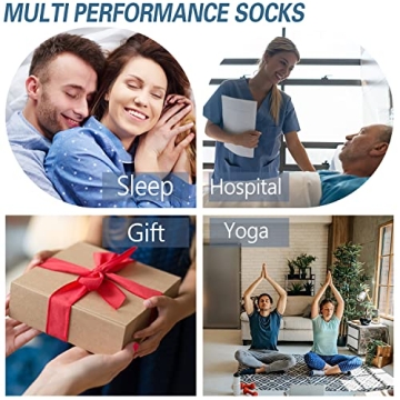 MOGGEI Fuzzy Slipper Socks for Mens Womens Fluffy Winter Warm Socks with Grips Non Skid/Slip Hospital Socks Cozy Sleep Cabin Gift Socks 6 Pairs Stocking Stuffers(Mix Style B)