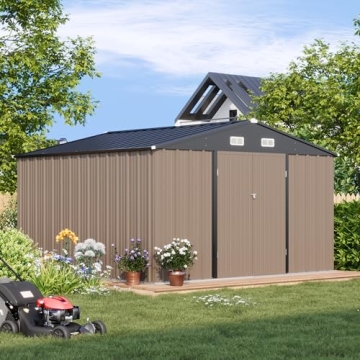 Patiowell 10 x 10 FT Durable Metal Storage Shed