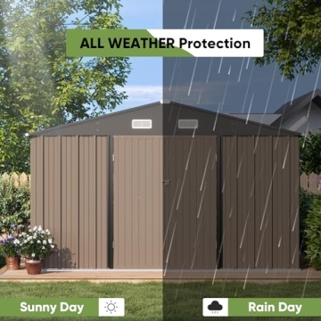 Patiowell 10 x 10 FT Durable Metal Storage Shed