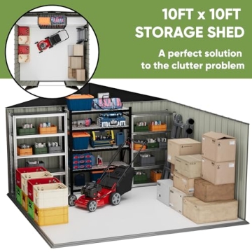 Patiowell 10 x 10 FT Durable Metal Storage Shed