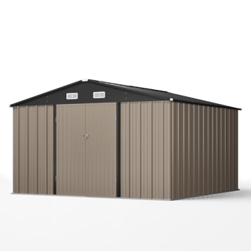 Patiowell 10 x 10 FT Durable Metal Storage Shed