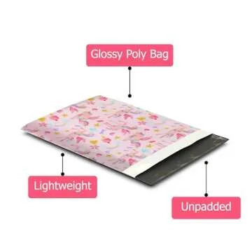 Stylish 10x13 Rainbow Unicorn Poly Mailers for Shipping