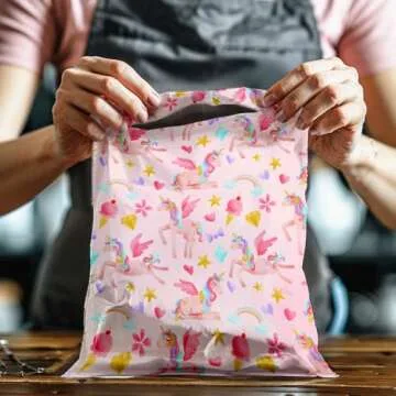 Stylish 10x13 Rainbow Unicorn Poly Mailers for Shipping