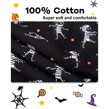 DAUGHTER QUEEN Boys Halloween Pajamas 18-24 Months Baby Toddler PJs Mummy Pj Sets 100% Cotton Comfy Soft Sleepwear Jammies Zombie Clothes Outfits 18M/Mos, 24M/Mths