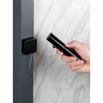 EKZ 6.5 ft Retractable Remote Control Cable Tether Lock with Adjustable Locking Leash Length Clasp,R...