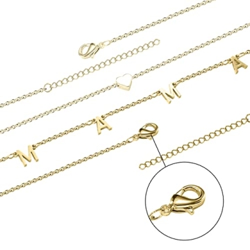 BUREI Mama Necklace - Elegant 14K Gold-Plated Gift for Moms