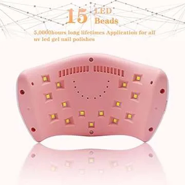 UV LED Nail Lamp, LKE Nail Dryer 72W Gel Nail Polish Curing Lamp UV Nail Lamp LED Nail Lamp for Gel ...