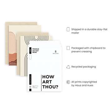 HAUS AND HUES Boho Prints - Set of 6 Geometric Wall Art