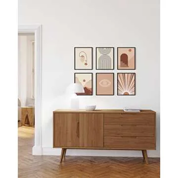 HAUS AND HUES Boho Prints - Set of 6 Geometric Wall Art