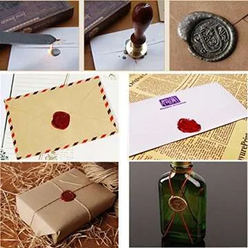 Sealing Wax Sticks, Yoption 10 Pcs Seal Wax Sticks with Wicks Multi-Color Seal Wax for Wax Seal Stamp (Mix Color)