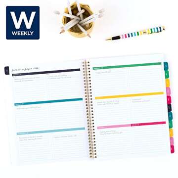 AT-A-GLANCE 2022-2023 Planner, Weekly & Monthly Academic, 8-1/2" x 11", Large, Simplified by Emily L...