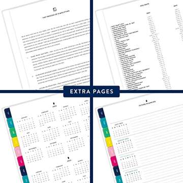 AT-A-GLANCE 2022-2023 Planner, Weekly & Monthly Academic, 8-1/2" x 11", Large, Simplified by Emily Ley, Happy Stripe (EL80-905A)