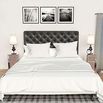 JAXPETY Mirrored Nightstand Side Table, Bedside Table with 3 Drawers and Crystal Diamond Inlay, End Table for Bedroom, Living Room, Office, Reception Room (1 Pack, Silver)