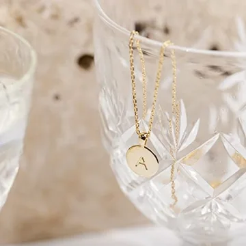 PAVOI Letter Necklace - Elegant Gold Initial Jewelry