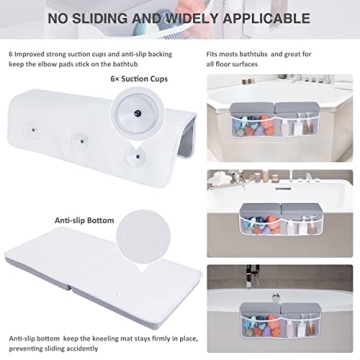 beiens Baby Bath Kneeler Set Comfortable Quick-Dry Pad