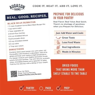 Augason Farms Black Bean Burger Mix for Healthy Living